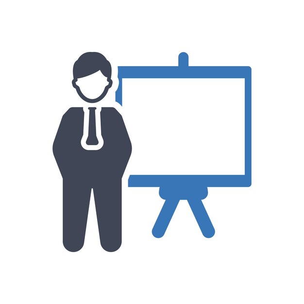 Vector presentation teaching icon