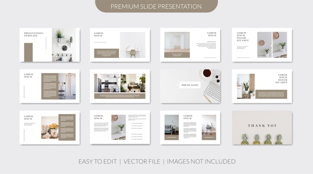 Vector presentation template  interior design modern creative