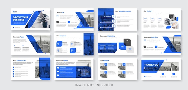 Vector presentation template layout design powerpoint business presentation multipurpose template design