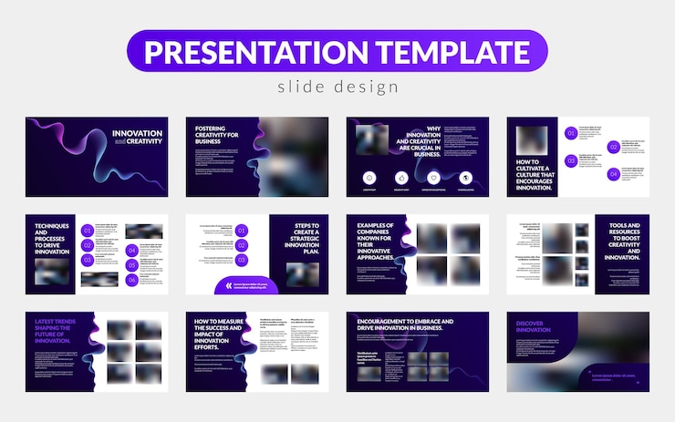 Vector a presentation template in purple color business flyer design modern corporate layout