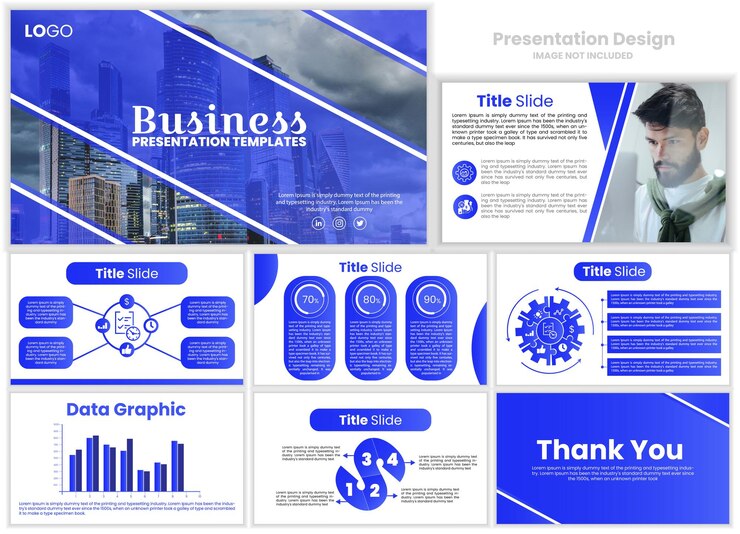 Vector presentation templates design