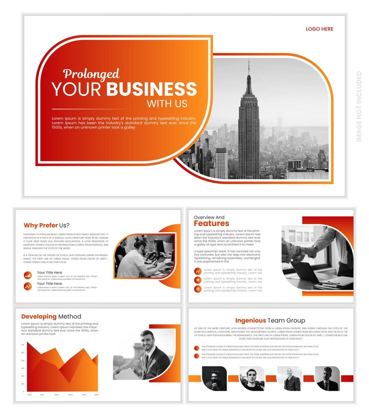 Vector presentation templates design