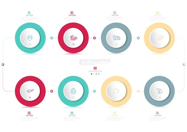 Presentation vector infographic template stock illustration infographic list icons shopping