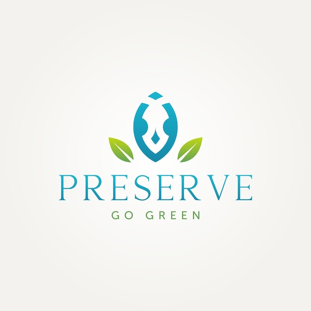 preserving plants minimalist icon logo template vector illustration design