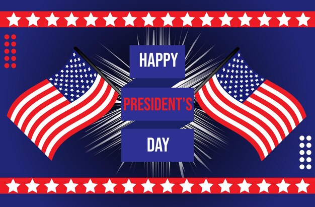 Vector president day design illustration background