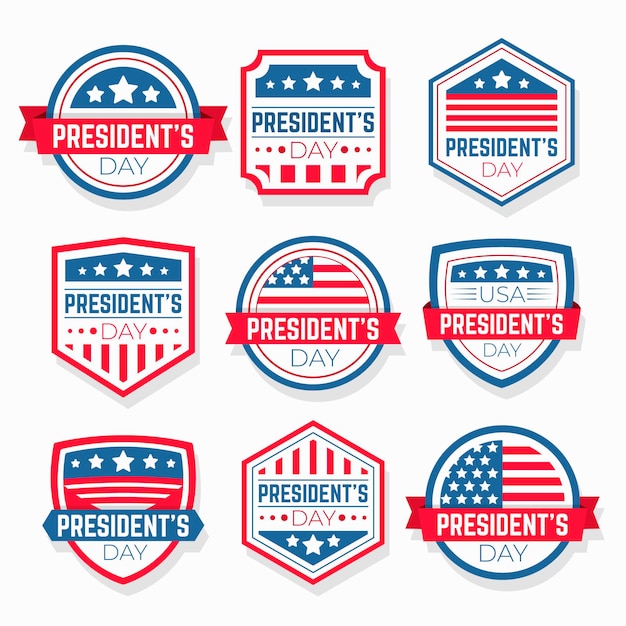 President's day event labels pack