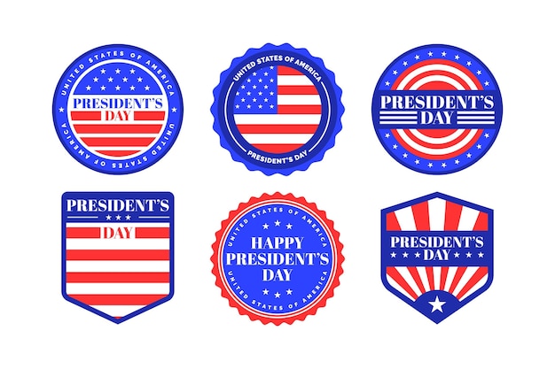 Vector president's day label-collectie