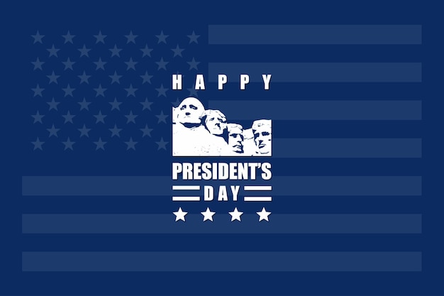 President39s Day banner blauwe achtergrond in vector met belettering Happy President39s Day