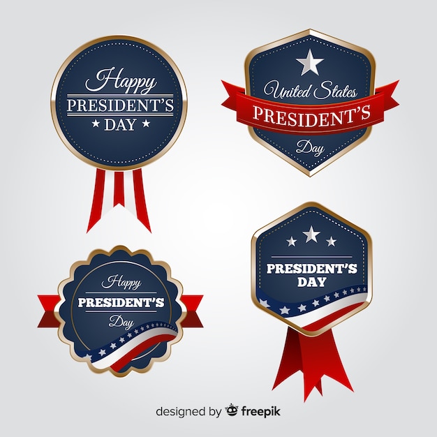 Presidenten dag badge set