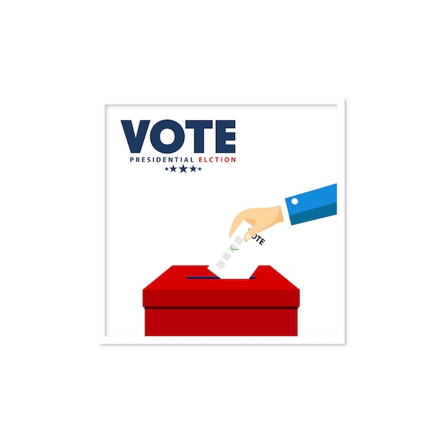 Presidential us election bannerpolitical parties elephant donkey usa flag theme vote america