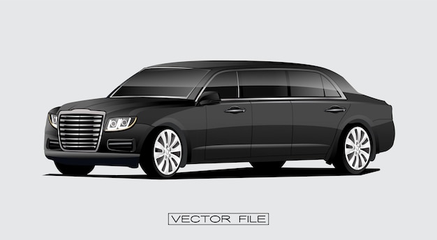 Presidentieel limo auto vector ontwerp