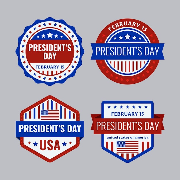 Presidents day badge collection