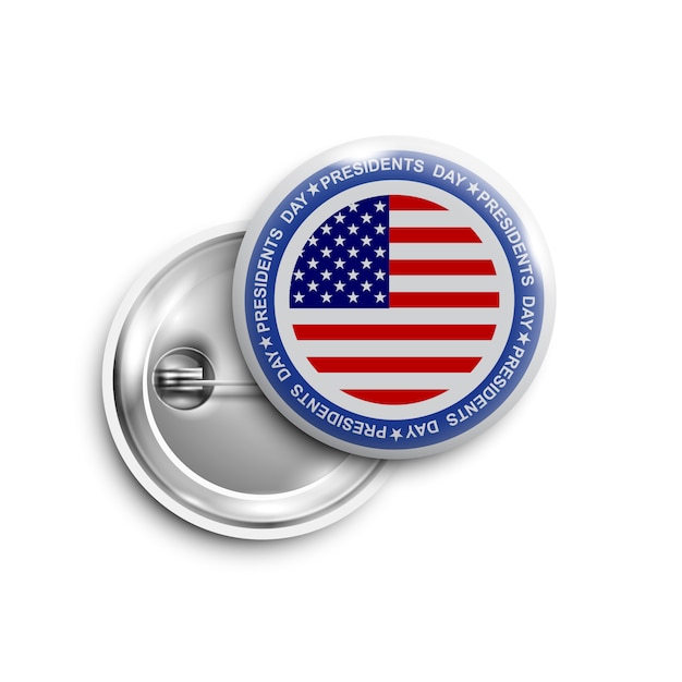 Vector presidents day button,badge,banner isolated