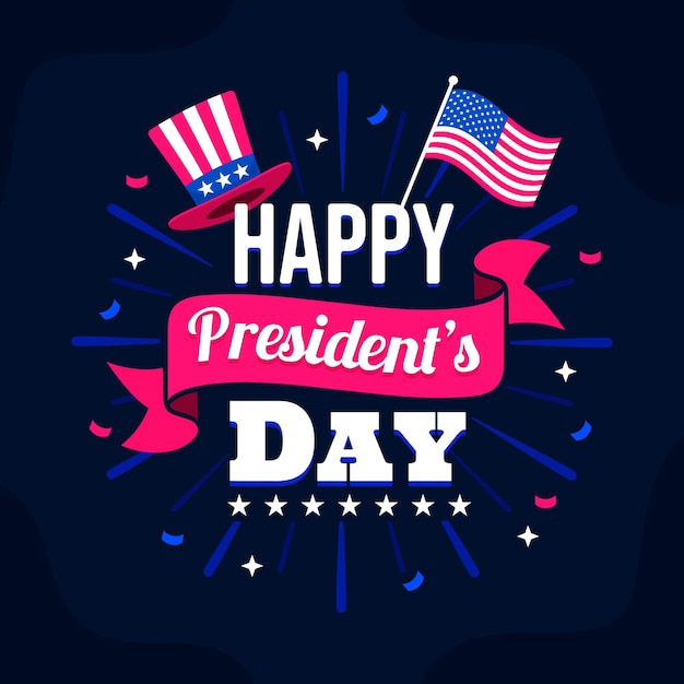 Presidents day lettering