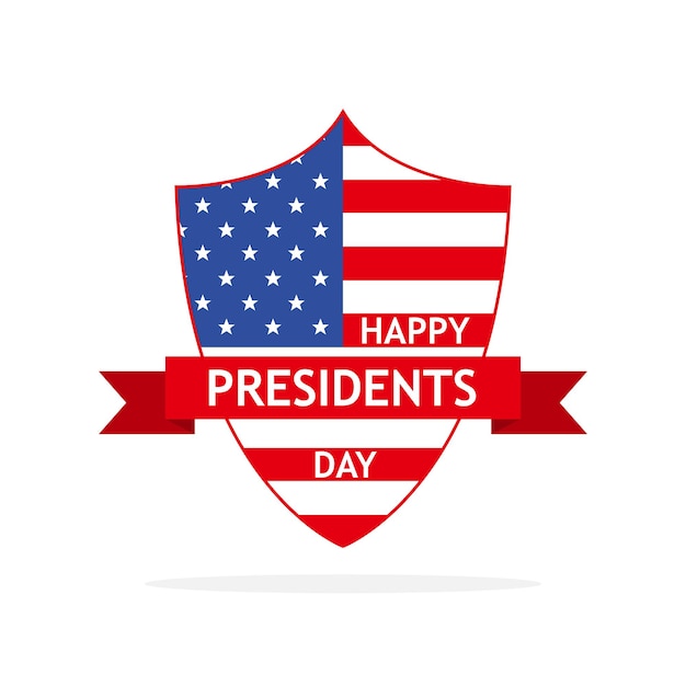 Presidents day-logo in plat ontwerp vectorillustratie abstract presidents day-logo geïsoleerd op w