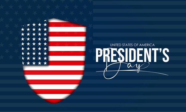 Presidents Day template design concept observed on February 21 Federal Vector Illustration