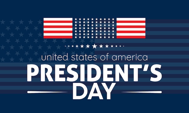 Presidents day template design concept observed on february 21 federal vector illustration