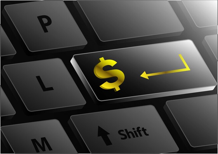 Вектор нажмите enter make money