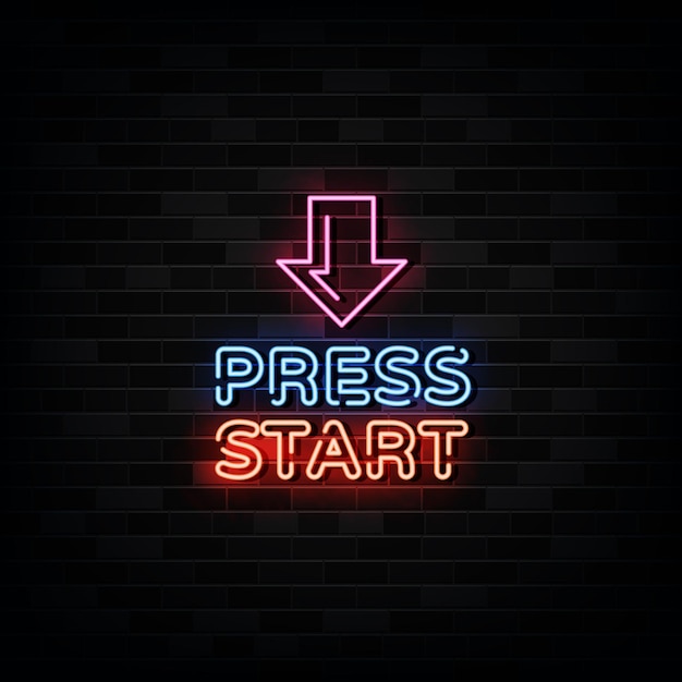 Start NeonSignsを押します。デザインテンプレートネオンスタイル
