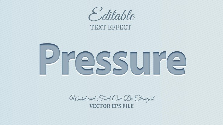 Vector pressure editable text effect