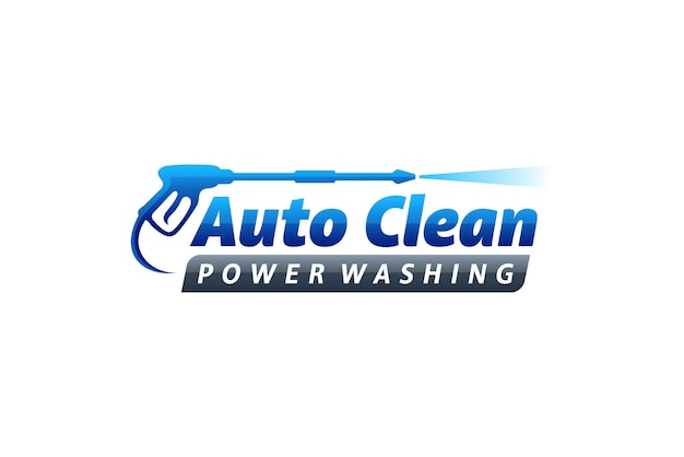 Vector pressure power wash logo design