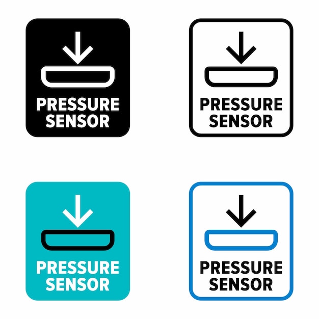 Pressure sensor touch application device information sign