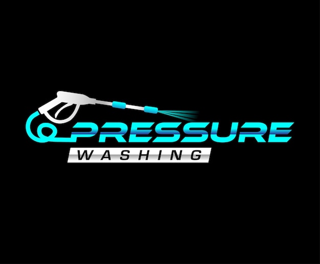 Vector pressure washing business logo design template