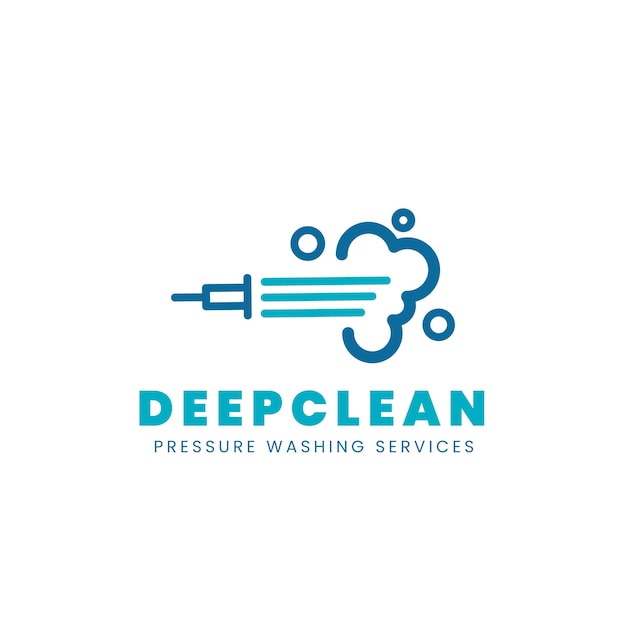 Vector pressure washing logo template