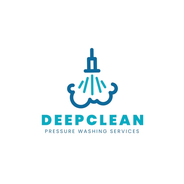 Vector pressure washing logo template