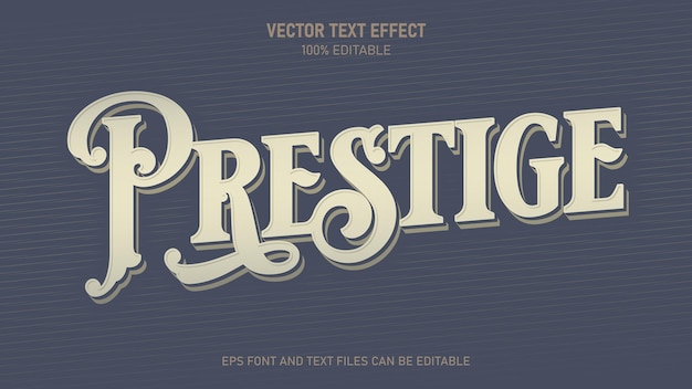 편집 가능한 Prestige 텍스트 효과