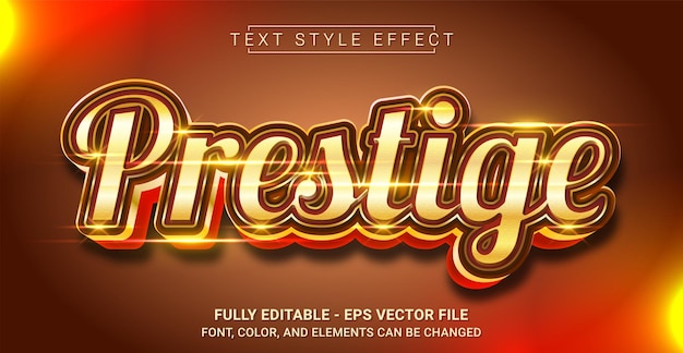 Prestige 텍스트 스타일 효과 편집 가능한 그래픽 텍스트 템플릿