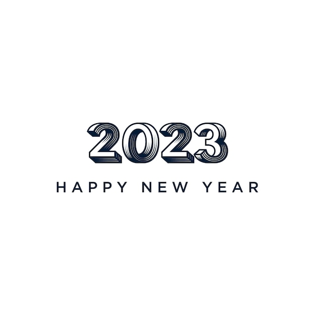 Prettige kerstdagen en gelukkig nieuwjaar 2023 modern lettertype vector