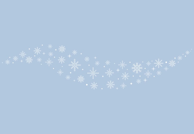 Prettige kerstdagen en gelukkig nieuwjaar achtergrond met kerstboom gemaakt van sneeuwvlokken vector illustratie