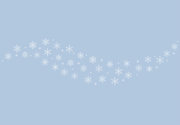 Prettige Kerstdagen en Gelukkig Nieuwjaar achtergrond met kerstboom gemaakt van sneeuwvlokken Vector illustratie