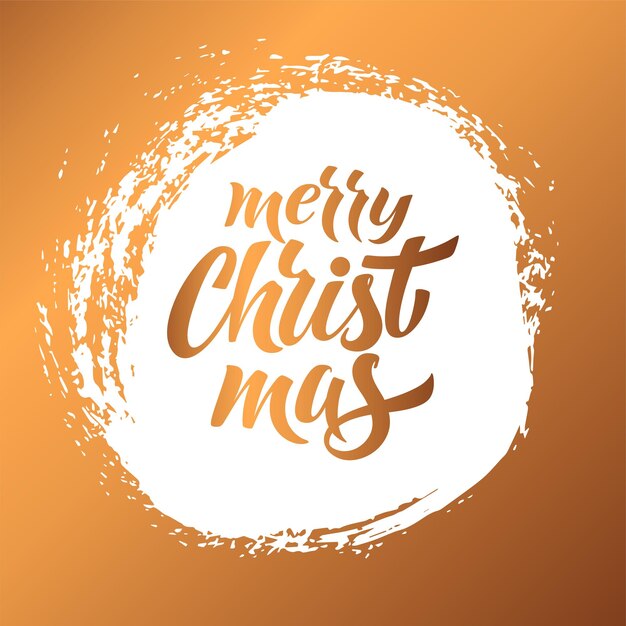 Prettige kerstdagen en gelukkig Nieuwjaar hand belettering kalligrafie. Vector vakantie illustratie element. Typografisch element voor banner, gefeliciteerd.
