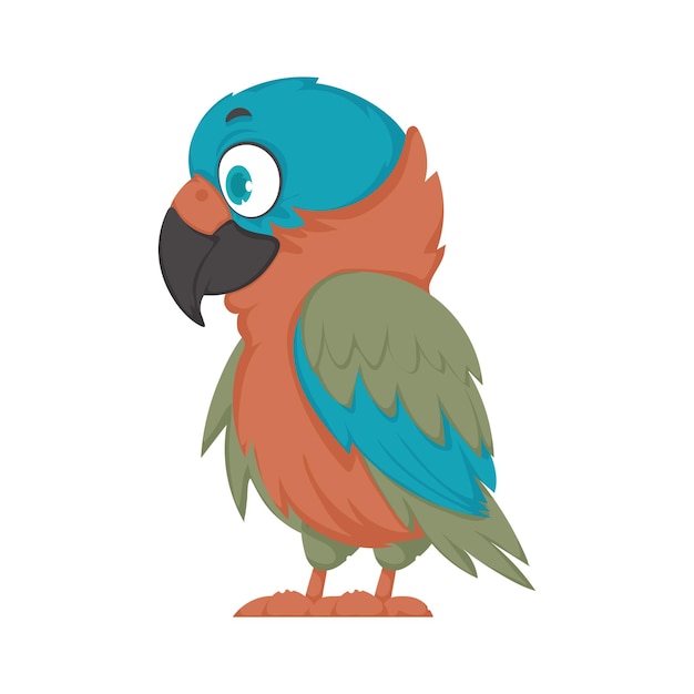 A pretty bird with vibrant and happy colors vector illustration