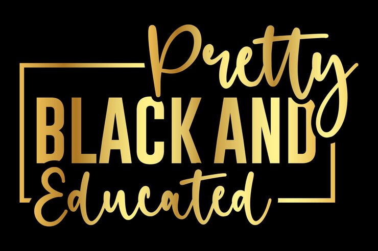 Vector pretty black and educated