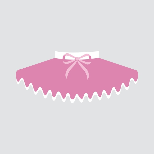 Vector pretty cute tutu ballet rok kleren voor ballerina roze witte zwarte tutu platte illustraties