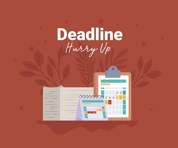 Pretty deadline illustration