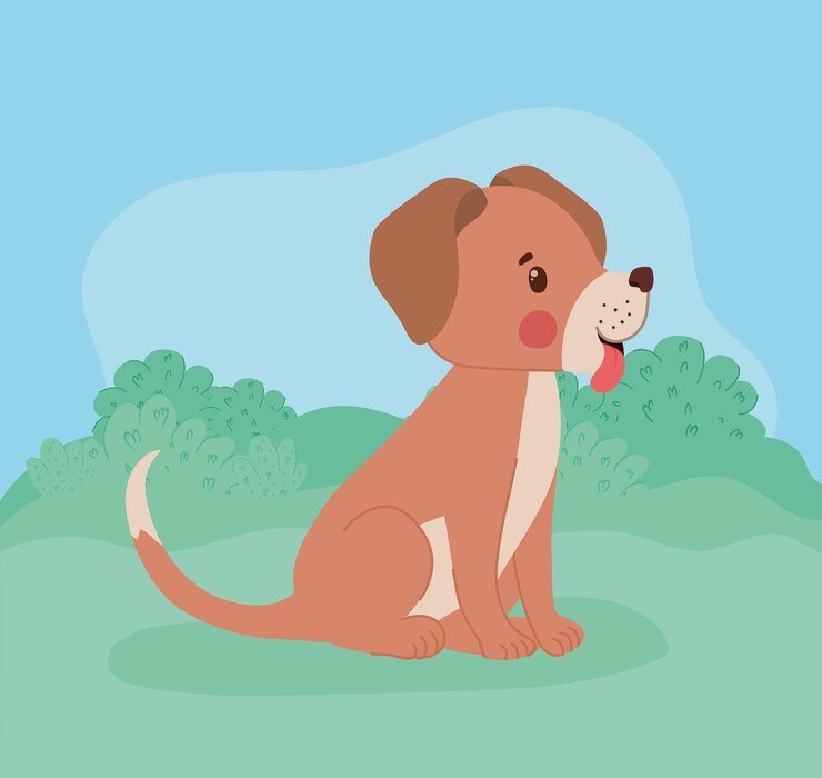 Vector pretty doggy illustration