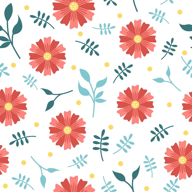 Pretty flower illustration pattern backgrounds