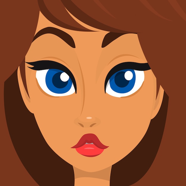 Pretty girl face avatar