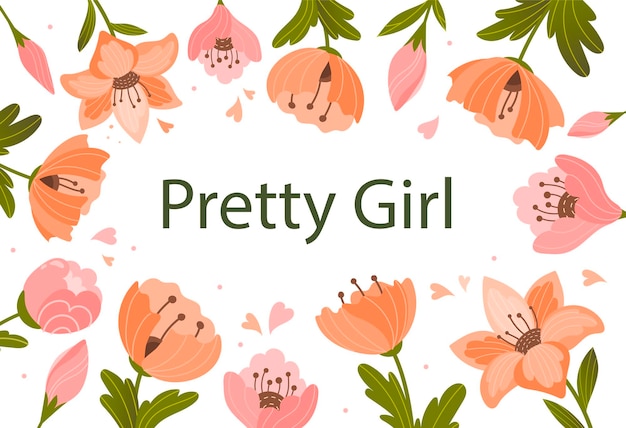 Pretty girl slogan