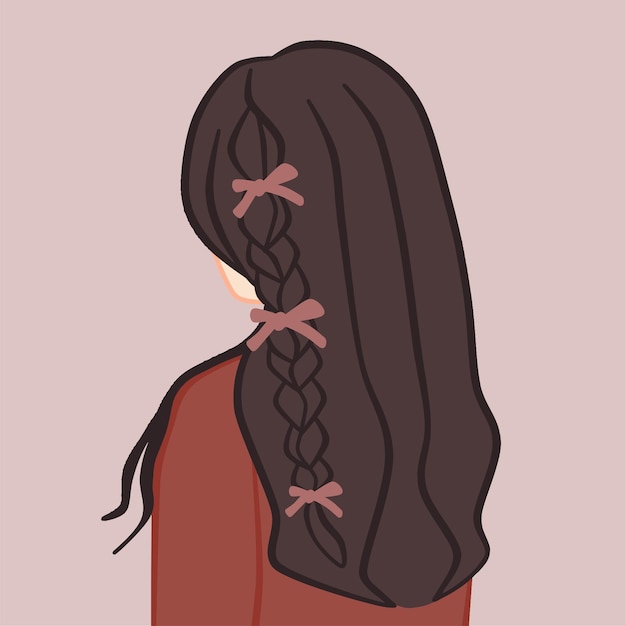 pretty girl with cute hairstyle and coquette bows