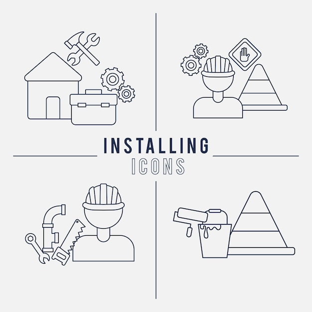 Pretty installing illustrations