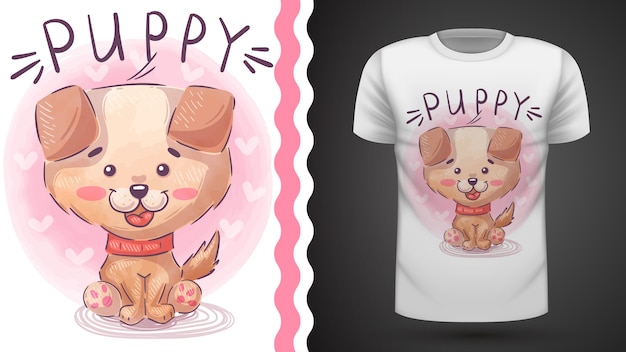 かわいい子犬-プリントTシャツのアイデア