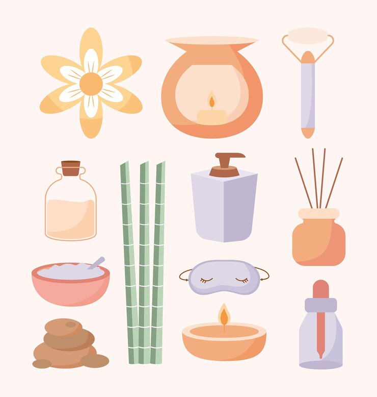 Vector pretty spa items