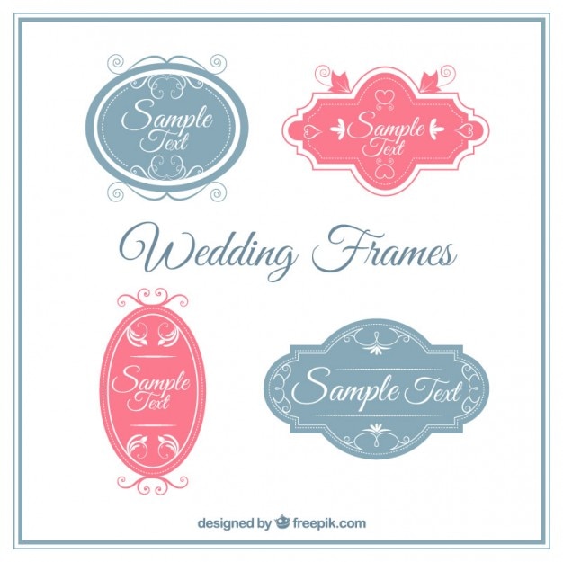 Pretty wedding frames in vintage design