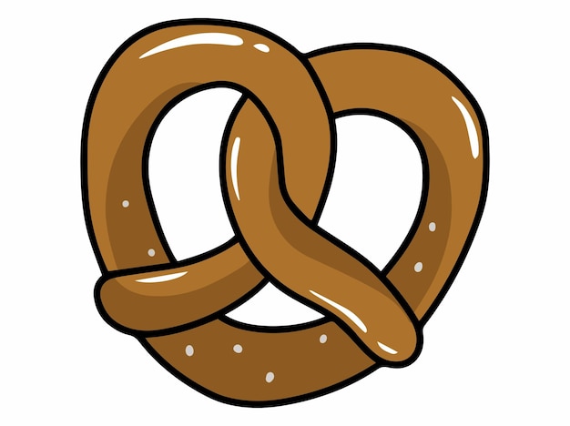 Pretzel Bread Fast Food Clipart Illustration