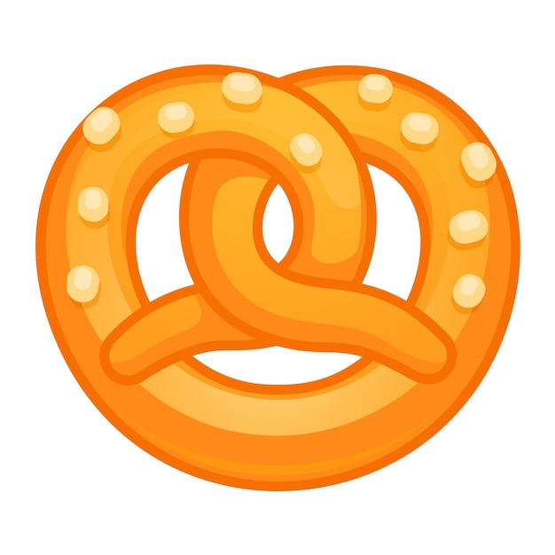 Pretzel icon Cartoon of pretzel vector icon for web design isolated on white background